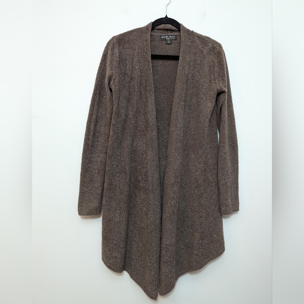 Barefoot Dreams Bamboo CozyChic Lite Island Wrap Cardigan S/M Taupe Brown